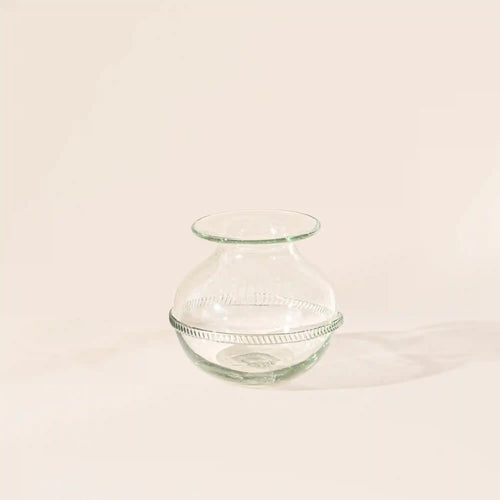 Banded Glass Round Vase